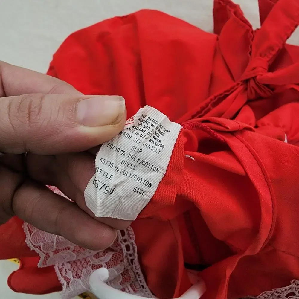 Vintage Jill Lynn Red Ruffle Dress kids 6